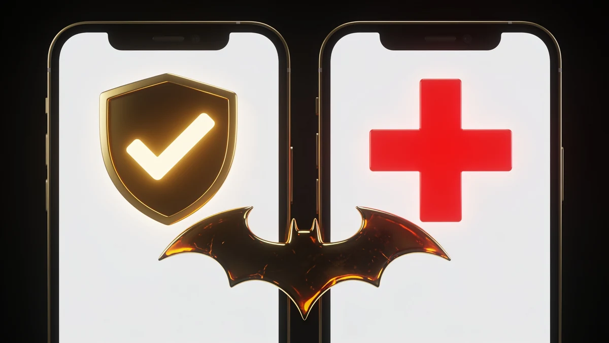 Batman688 APK safe official download beside a fake mirror-site warning